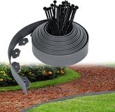 50m Flexibele Gazon Rand Kunstof Gazon Rand met Grondanker Bed Border Bed Rand Mower Rand voor Tuin Decoratieve grijs