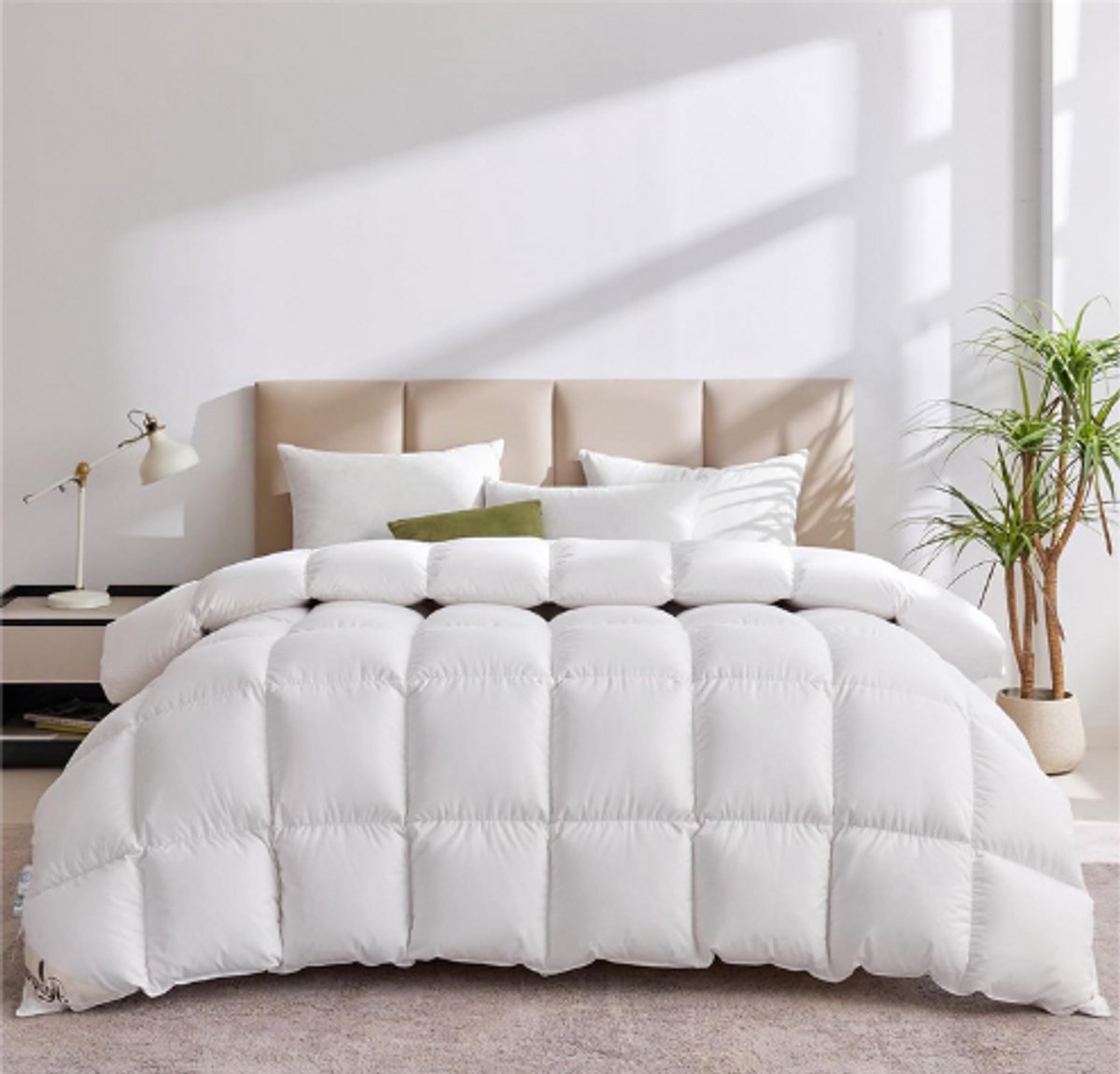 4-Seizoenen Donzen Dekbed 200x200 Cm – Oeko-Tex En RDS Gecertificeerd – 1600 Gram Donsvulling – Ademend En Luxe Comfort