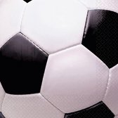 Amscan Servetten Voetbal 16 Stuks 25 Cm Wit/zwart