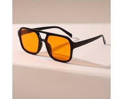 Unisex Oranje Zonnebril – Pilotenbril voor Festivals & Koningsdag