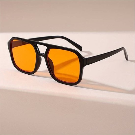 Unisex Oranje Zonnebril – Pilotenbril voor Festivals & Koningsdag - Carnaval