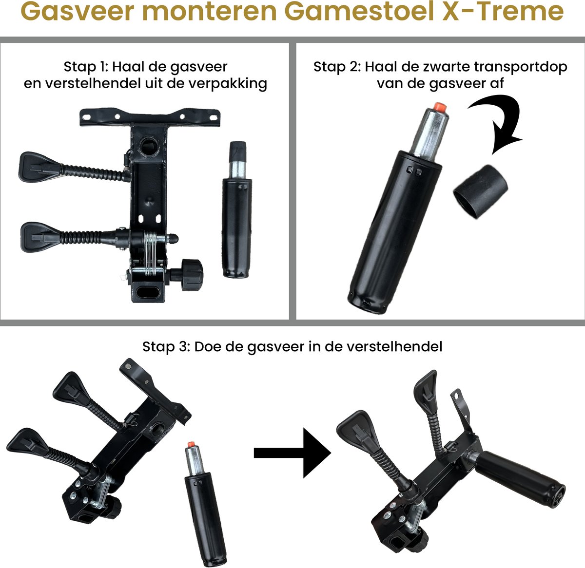 RNL Trading Alora X-TREME Gaming Stoel Grijs/Zwart met - afbeelding 3