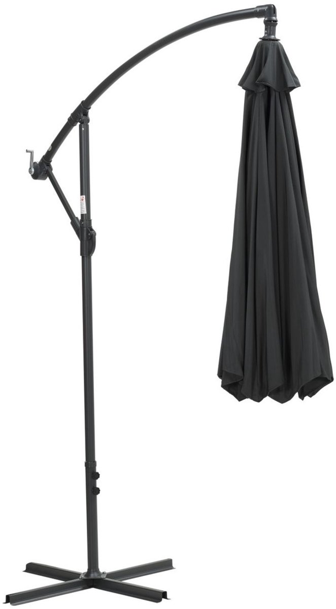 Garden Impressions - Parasol - Athene - Ø300 cm - Frame royal grey - Donkergrijs – foto 3