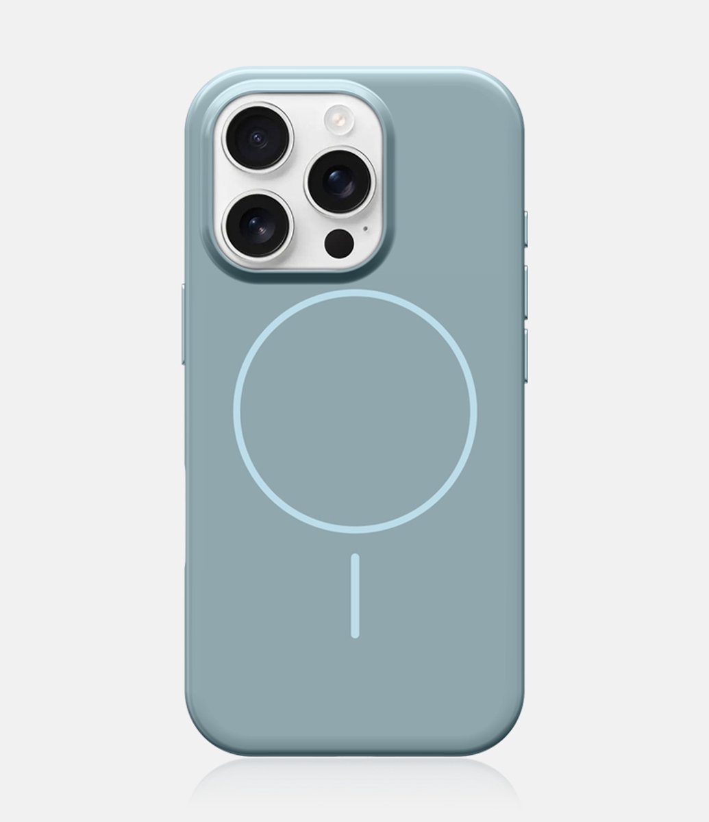 GadgetKing® iPhone 16 Pro Max Hoesje – Stevig & Flexibel – Premium Bescherming – Naadloze Pasvorm – MINT/GRIJS – Duurzame Kwaliteit
