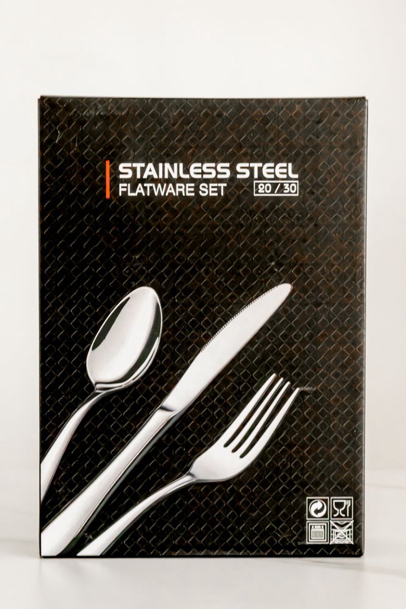 VL HOME zwart 20pcs/set roestvrij staal bestek sets service voor 4 personen