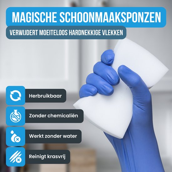 Strex Wonderspons 24 stuks - Melamine Spons - Schuursponsjes Krasvrij - Auto & Schoonmaak Spons - Vlekken Verwijderaar - Geschikt Voor Alle Oppervlakken