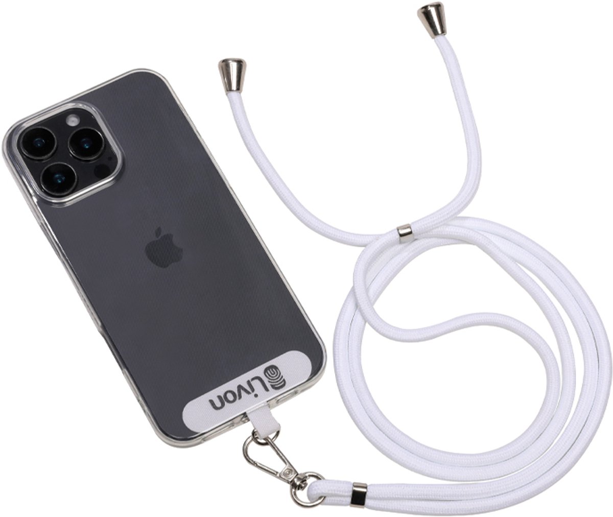 Livon Universeel Telefoonkoord voor Hoesje – Wit
