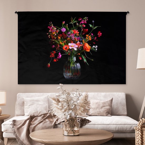 Tapisserie murale 180x120 cm - Bouquet - Fleurs sauvages - Vase - Tapisserie - Tapisseries