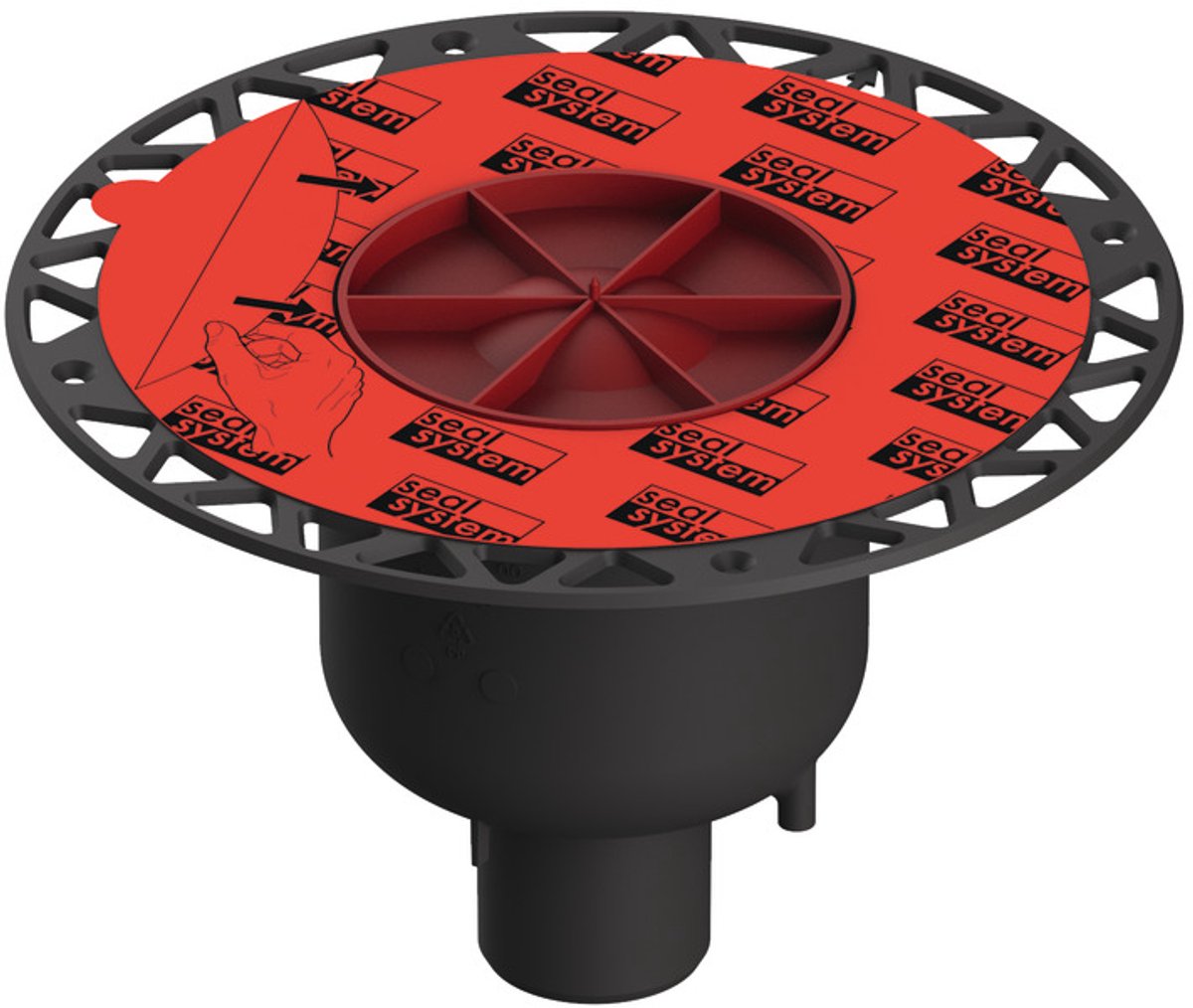 TECEdrainpoint S afvoer, verticaal, met Seal System universele flens, DN 50, 3601600