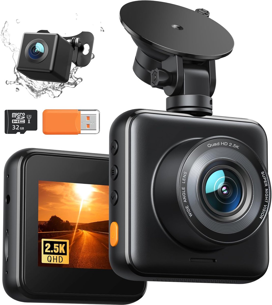 Dashcam voor Auto - Dual - Camerabewaking - Full HD - Zwart