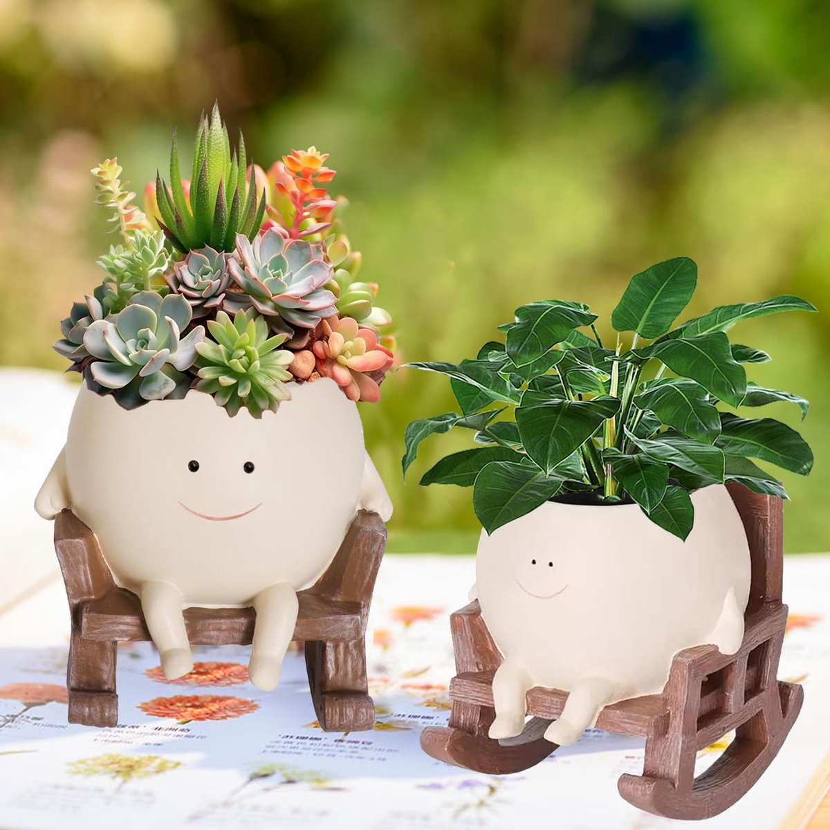 Unyqoos® Unieke Hanger Bloempot Met Speels Gezicht Ontwerp Voor Binnen En Buitenhuis Decoratie