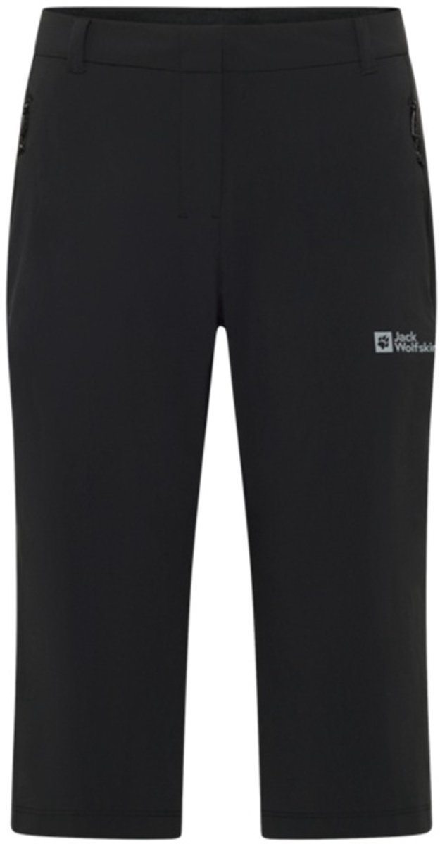 Jack Wolfskin Hikeout 3/4 Pants Women Capri Dames Zwart