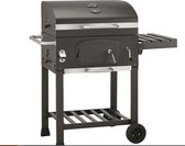Nyvore- American BBQ Set - Jaxon - Houtskool BBQ 3 delig - thermometer & RVS afwerking - Grill oppervlakte 61,5x46 cm - Zij panelen - Zwart
