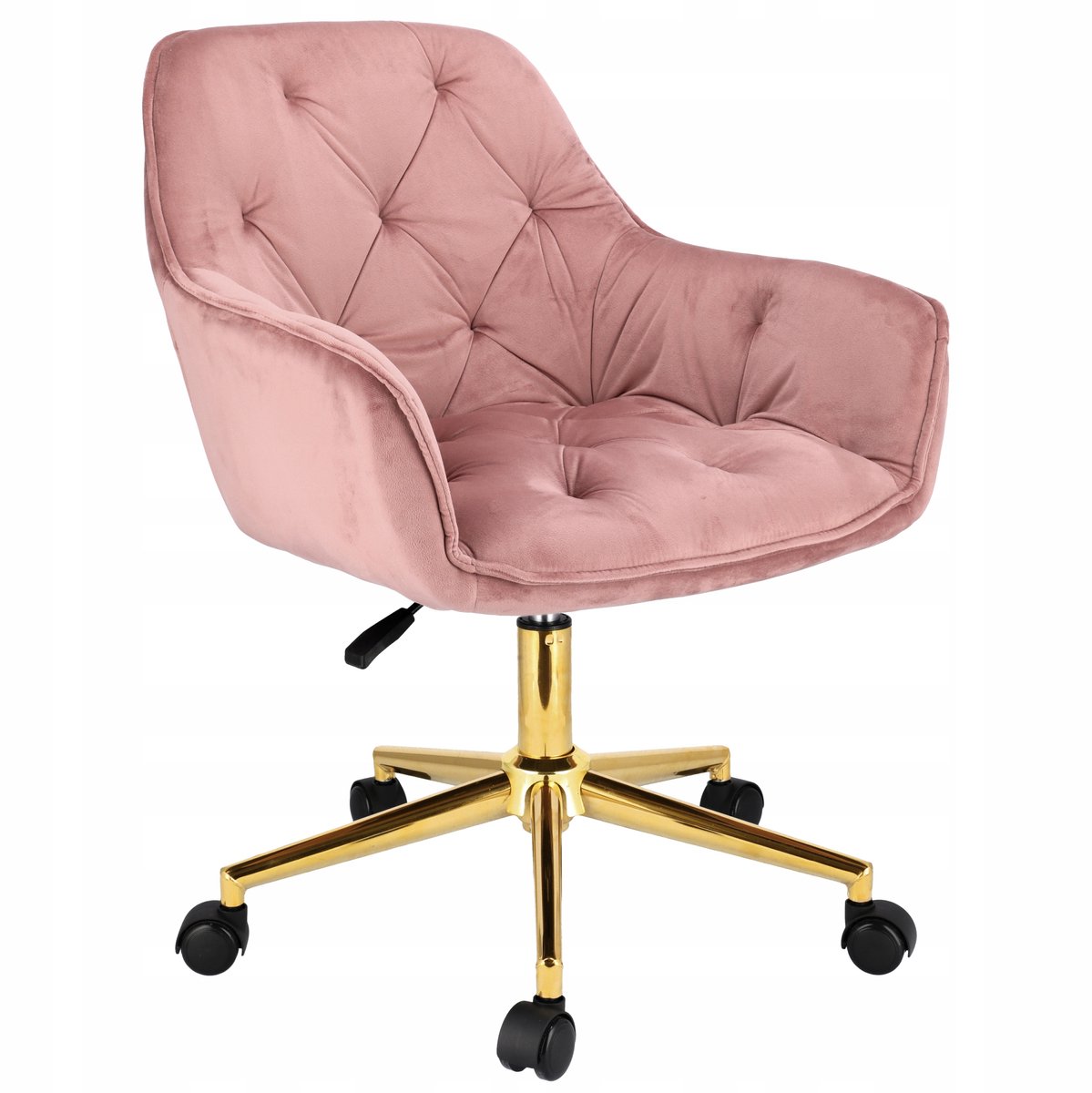 LARGO roze fauteuil op gouden voet