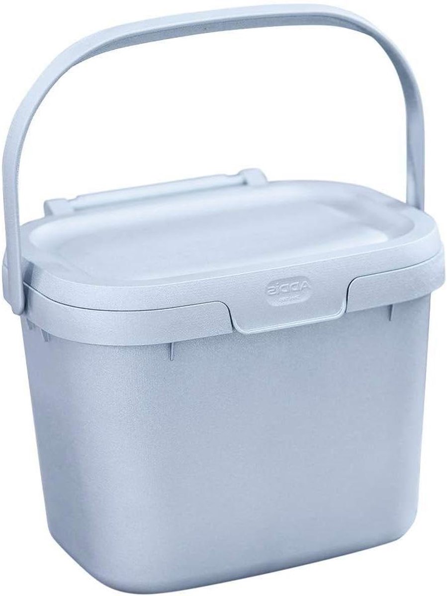 Compostemmer van gerecycled kunststof voor voedselafval in lichtgrijs - Compost Caddy