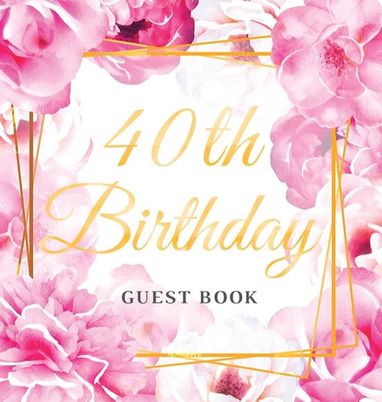 40th Birthday Guest Book - cover