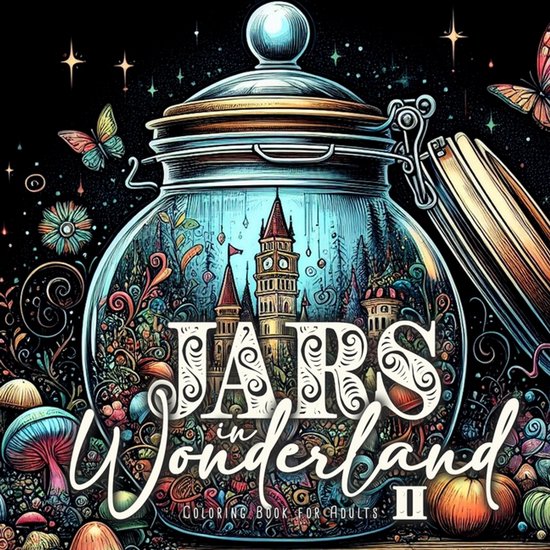 Jars in Wonderland Coloring Book for Adults 2 - cover