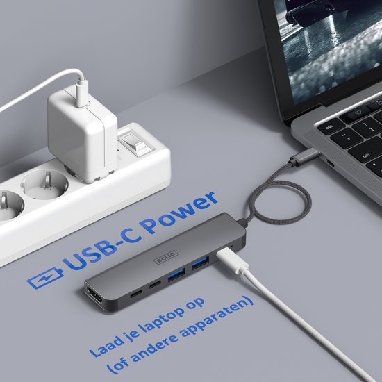 Hub USB C Rolio - HDMI 4K - USB 3.0 - USB-C