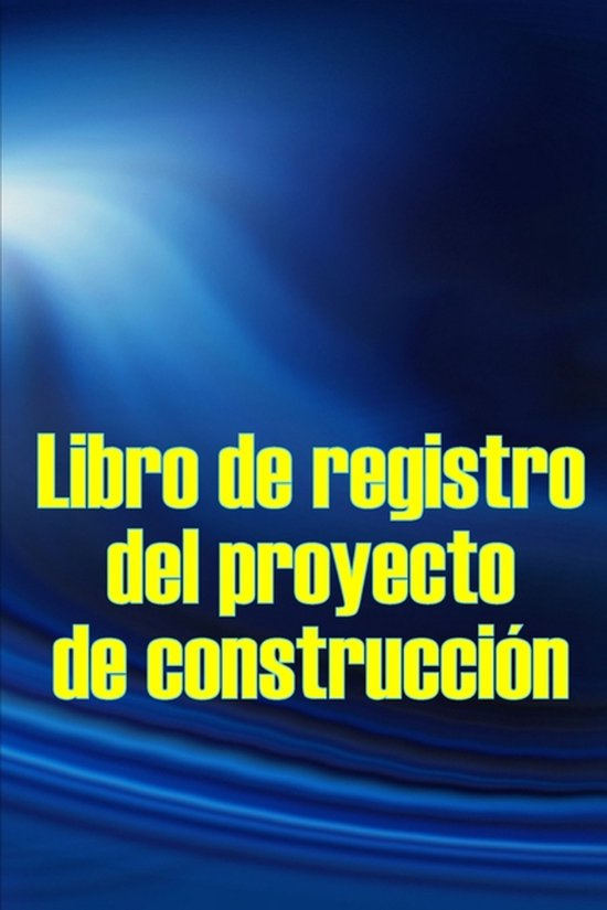 Libro de registro del proyecto de construcción - cover