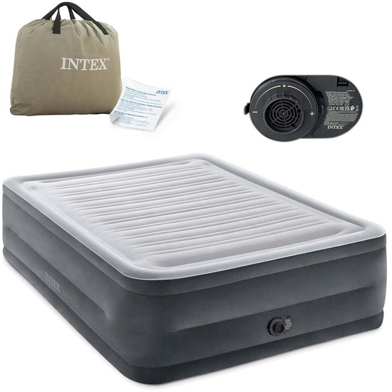Intex Queen Comfort-Plush High Rise Luchtbed met ingebouwde pomp - 203x152x56 cm