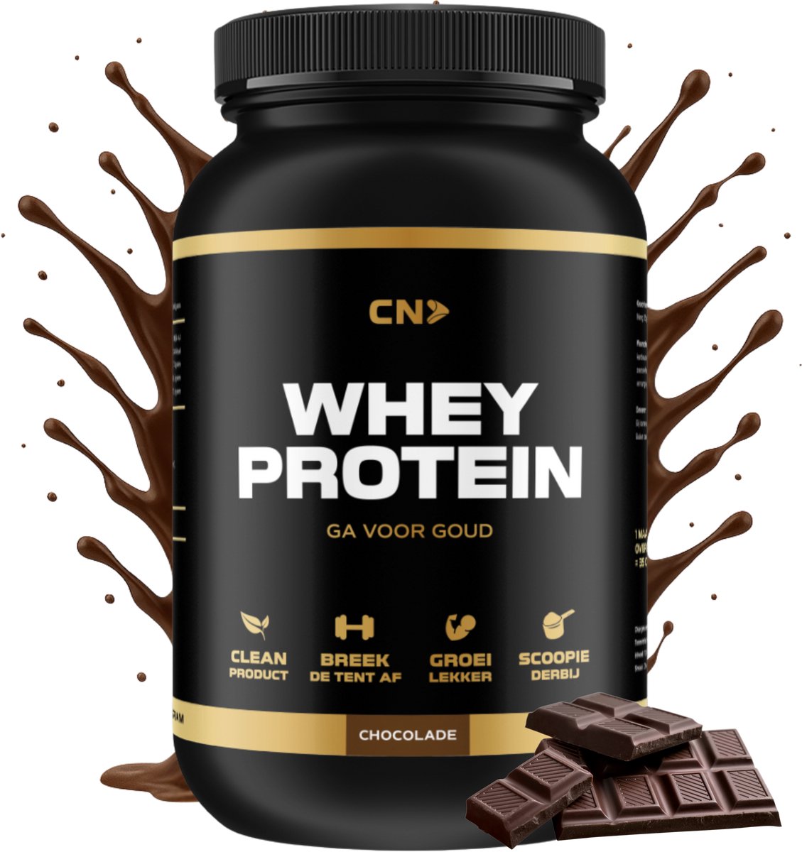 Goedkoopste CN Supplements Whey Protein - Chocolade - Eiwitpoeder - Eiwitshake - 1000 gram - 28 Shakes