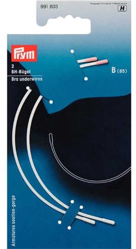 BH-beugels maat B (90) wit 2 st