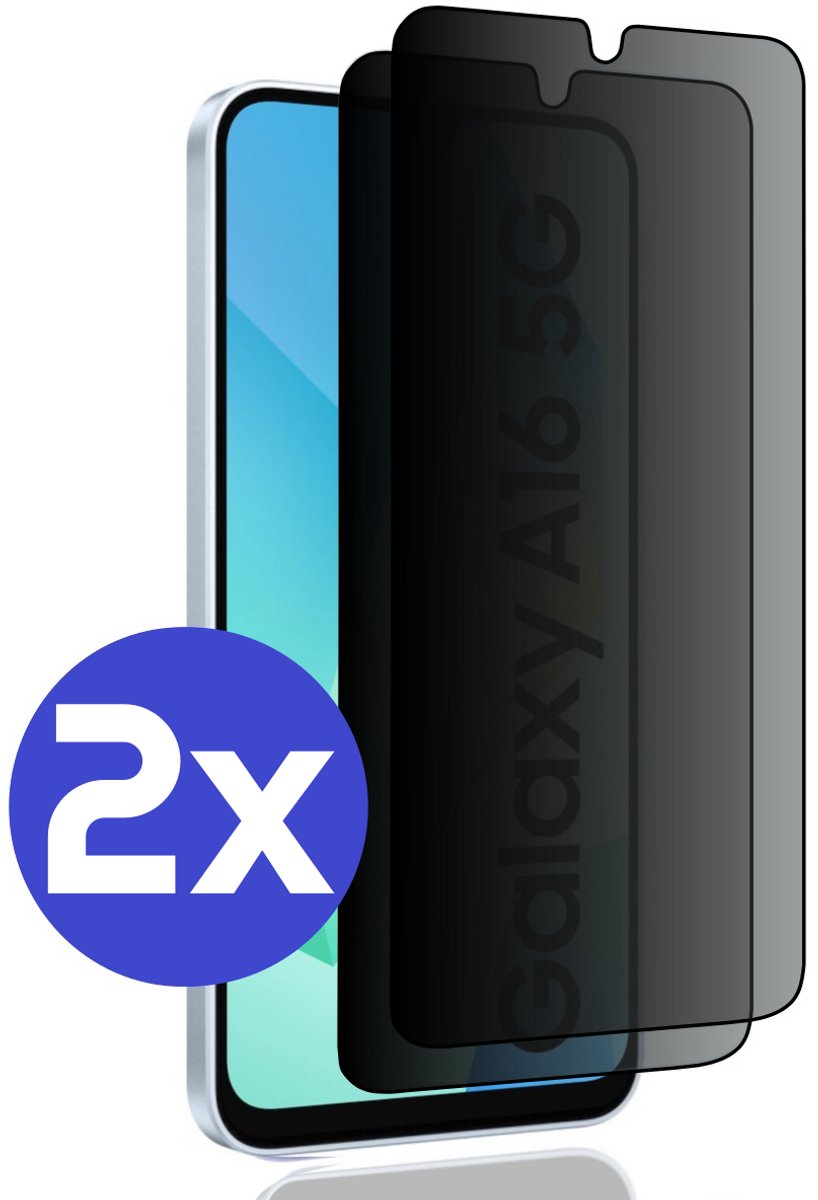 ArmorDrop Privacy Screenprotector Geschikt Voor Samsung A16 - Gehard Glas - 2 Stuks