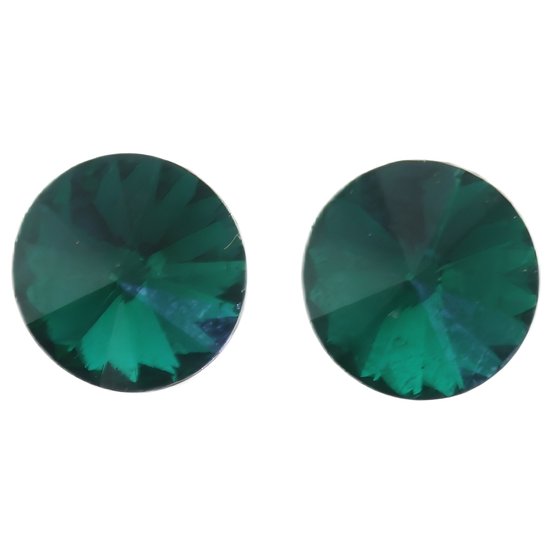 Behave – Boucles d'oreilles puces femme – Vert Emerald 8 mm – Bijou statement
