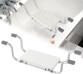 Badkuipstoel - Badplank - Veilig Binnen - Verstelbaar - 72-82 cm - Wit