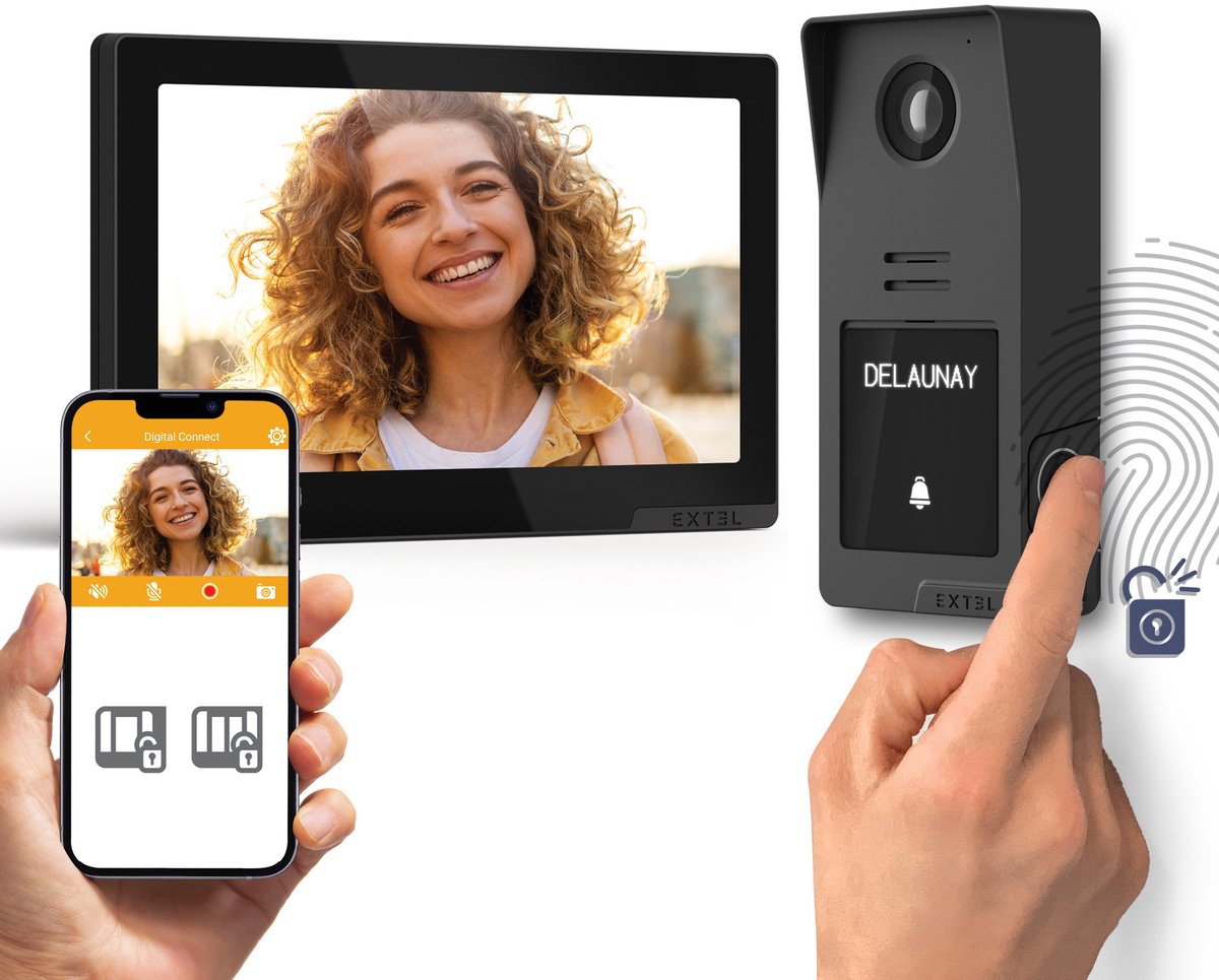 Extel Digital Connect intercom met camera - toegang beheren