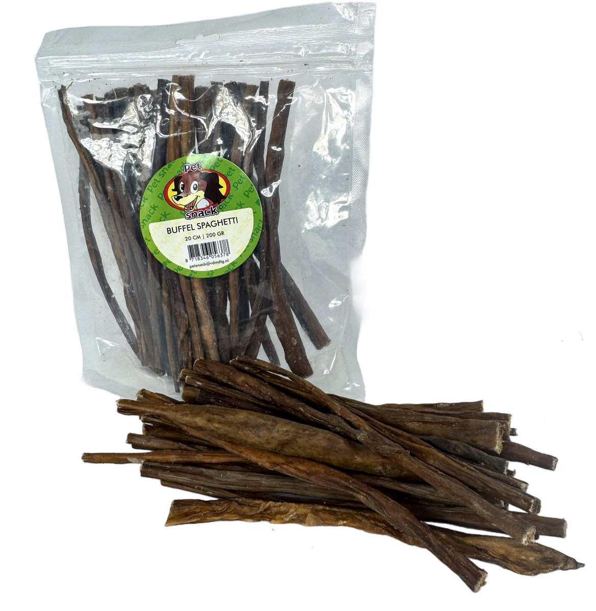 Kauwsnack Honden Petsnack - Buffel Spaghetti Hypoallergeen - 250 Gram