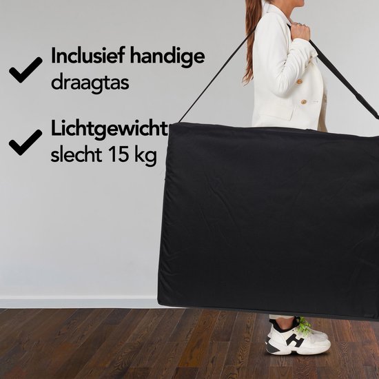 Brixy Massagetafel - Inklapbaar - 250KG Draagvermogen - 8 Hoogtestanden - Incl. Opbergtas - Behandeltafel - Zwart