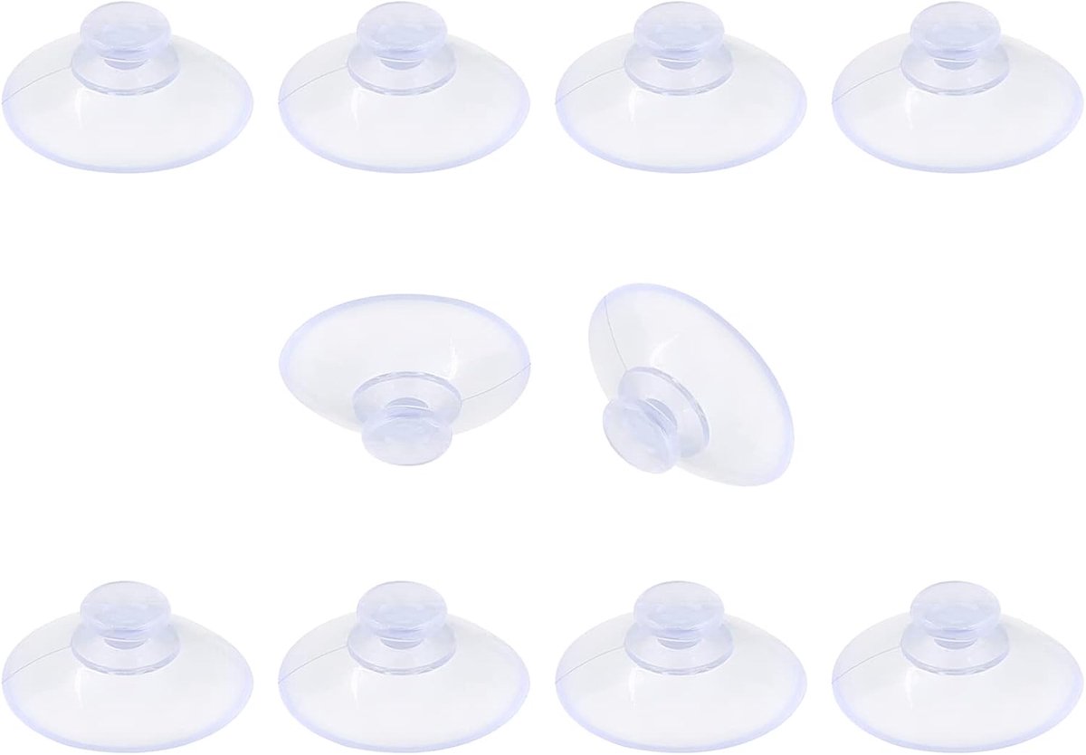 10 stuks Zuignap voor glazen tafel - 20 mm haakloze rubberen zuignap - antibotsings, transparante zuignap van kunststof voor op tafel - eenvoudig te bevestigen en te verwijderen zuignap - paddenstoelvormige, multifunctionele zuignap