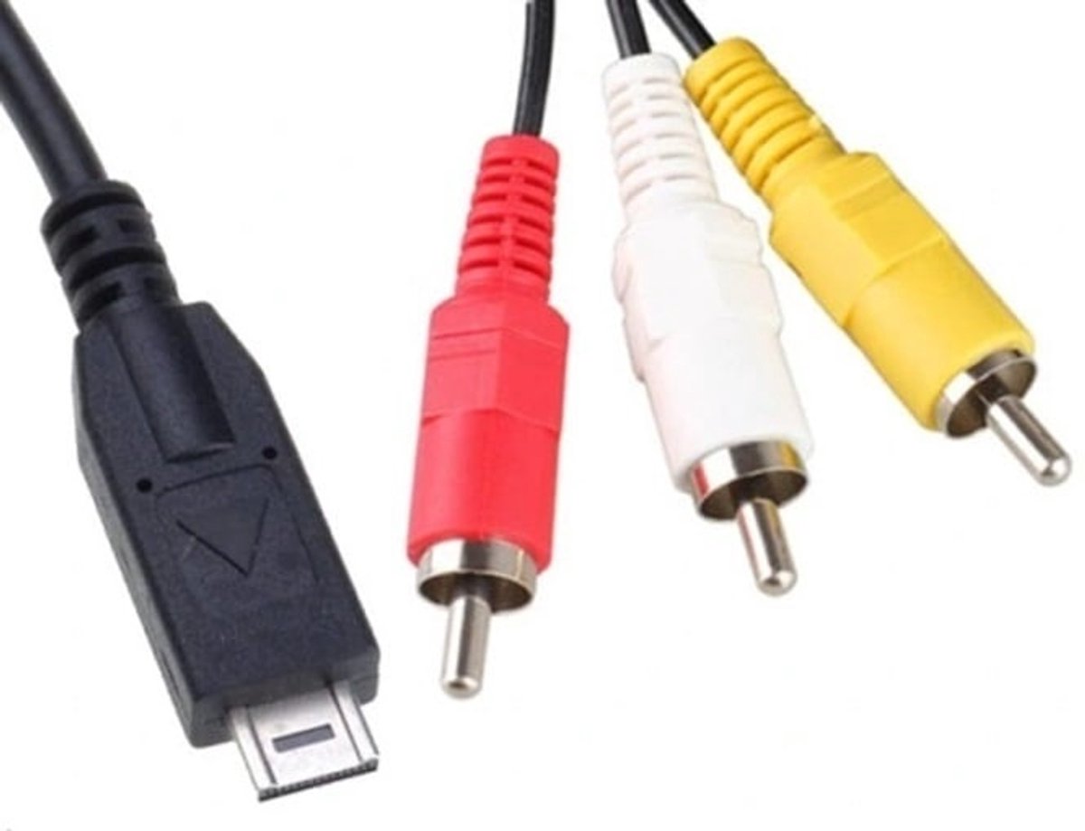 Image of OneOne 1,5m Composiet Audio Video kabel. AV kabel past op Panasonic Lumix DMC-GH2, DMC-TS1, DMC-TS2, DMC-TZ10, DMC-TZ6, DMC-TZ65, DMC-TZ7, DMC-TZ9, DMC-ZS1, DMC-ZS3, DMC-ZS6, DMC-ZS7, K1HA14CD0001
