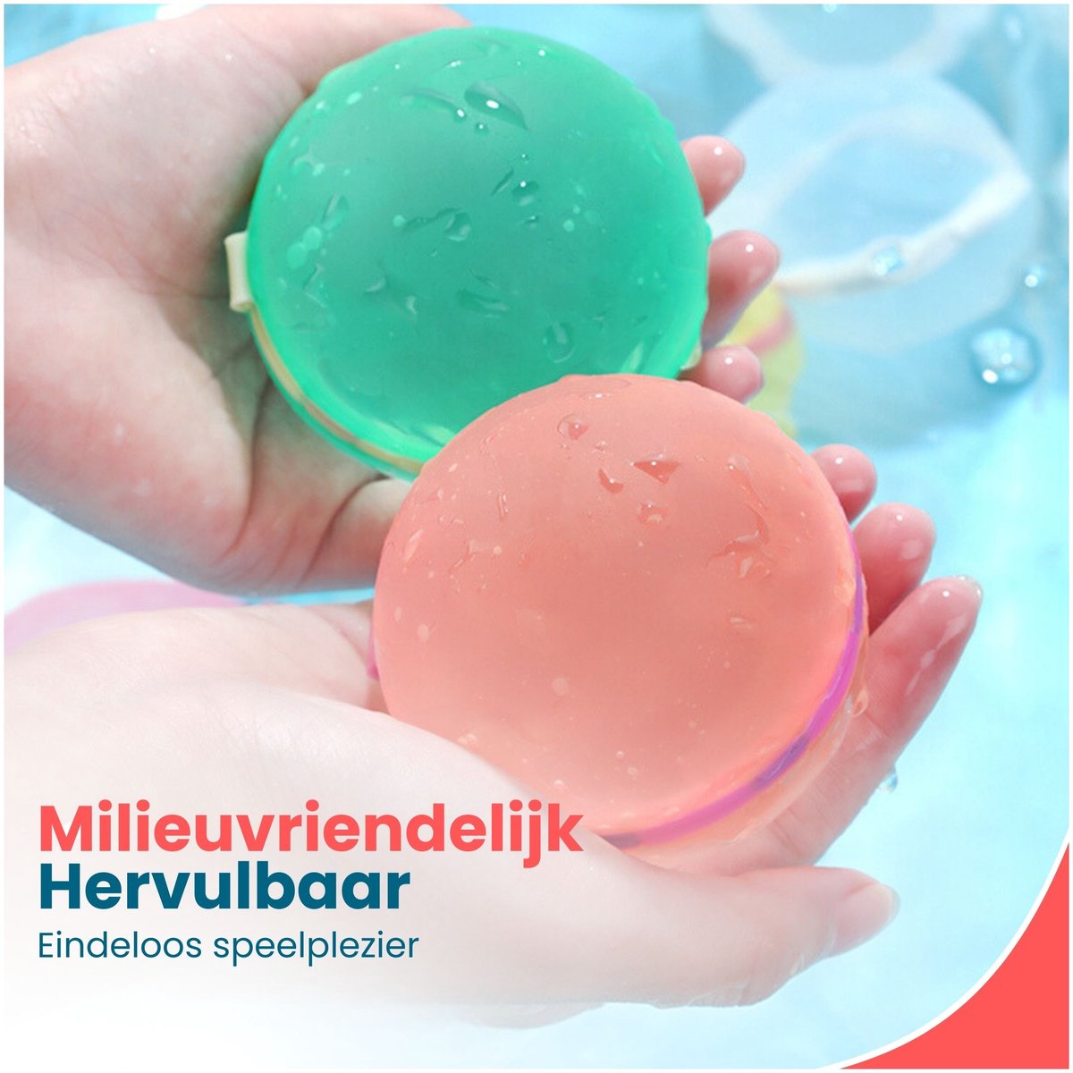 Ressplash® 10 Herbruikbare Waterballonnen - 10 stuks - Gratis E-Book - Bekend van TikTok - Waterballonnen zelfsluitend - Zwembadspelletjes - Zwembadspeelgoed - Waterbal - waterspeelgoed - Zwembad — afbeelding 5