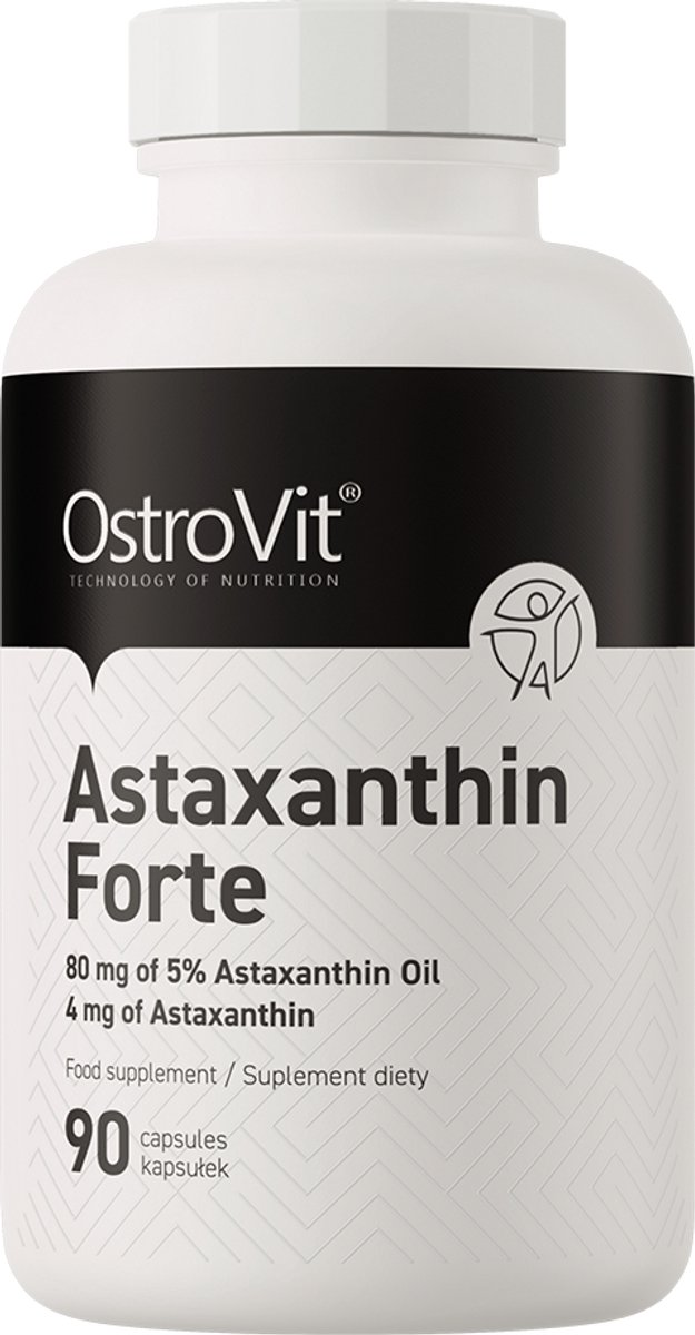 Goedkoopste Supplementen - Astaxanthine Forte - 5 Natuurlijke astaxanthin olie - 80 mg - 90 Capsules - OstroVit