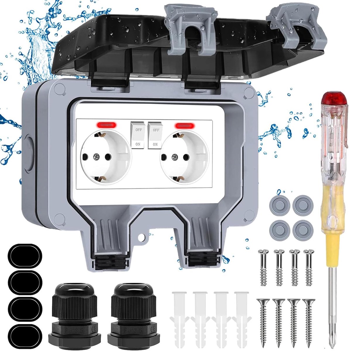Buitenstopcontact - Buitenstopcontacten Waterdicht - Tuincontactdoos