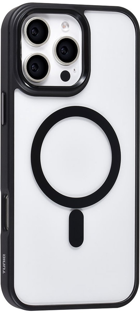 TUNIQ telefoonhoesje voor Apple iPhone 16 Pro Max - MagSafe siliconen backcover - Zwart