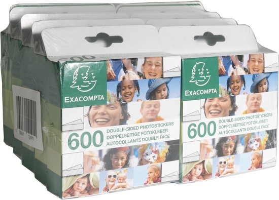 Exacompta 10x Etuis 600 zelfklevende fotohoeken - dubbelzijdig - Wit - 12991E