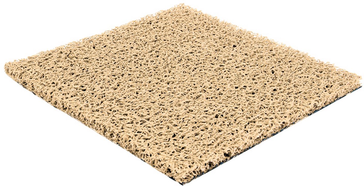 Rubbermagazijn Spaghettimat beige - 80x120cm - Schoonloopmat - Entreemat - Deurmat
