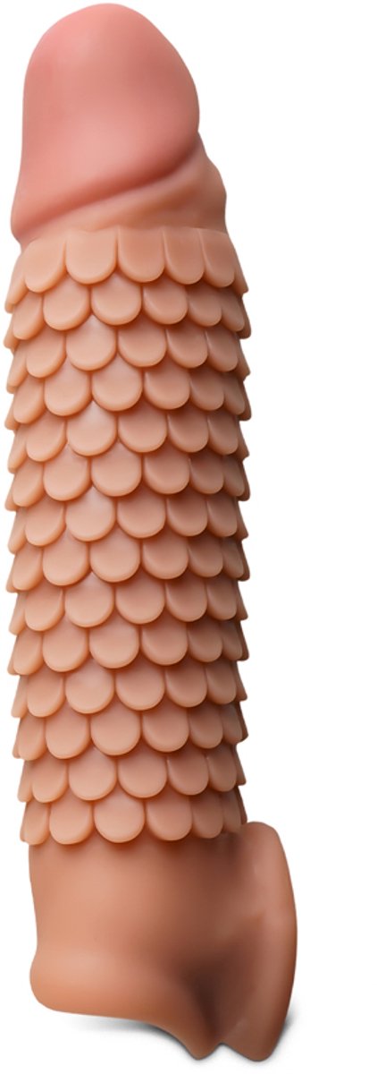 Scubby Penis Sleeve Verlenghuls – Realistische Siliconen Penis Extender met Schubstructuur – Stimulerend Seksspeeltje voor Extra Genot