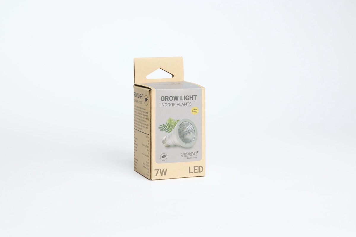 Venso EcoSolutions E27 Kweeklamp "Indoor Plants" 7W 60°, verbeterde fotosynthese en hogere chlorofylvorming, LED groeilamp, groeilicht voor kamerplanten, bloemen