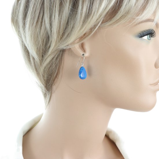 Behave – Boucles d'oreilles femme – Natuursteen bleue – Style bohème
