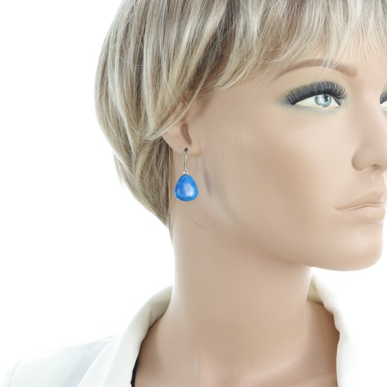Behave – Boucles d'oreilles femme – Natuursteen bleue – Style bohème