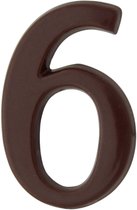 Domino® Deurnummer Zelfklevend SP - "6/9" - Bruin - Woonhuisnummer Hotelkamernummer 50mm - Huisnummer Brievenbus Adresnummer Stickers - Huisnummerplaatje - Deur en Kamernummer - Lockernummer