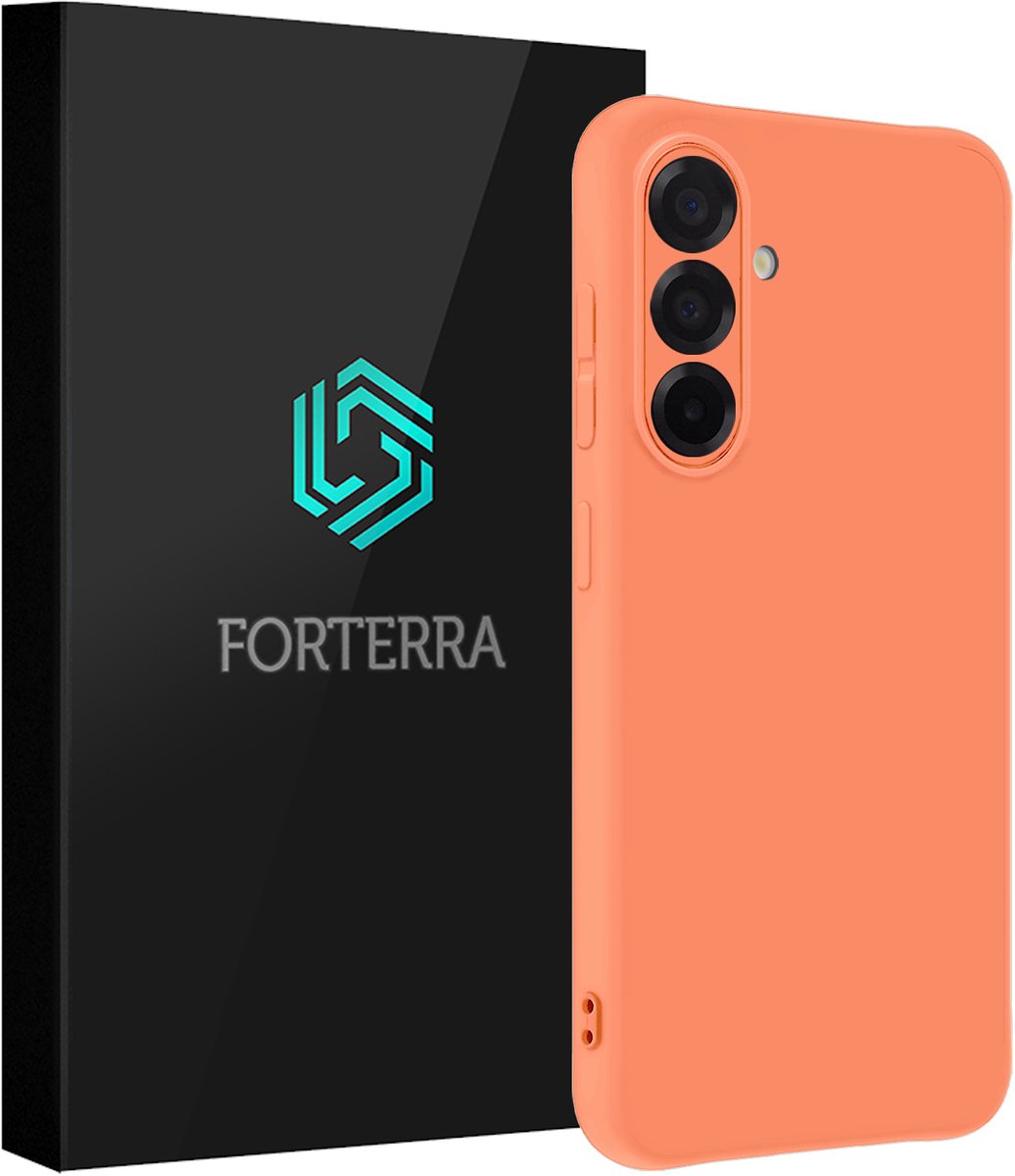 Hoesje Geschikt voor Samsung Galaxy A36 - Sterk & Shockproof - Siliconen Case - Hoes Cover - Perzik