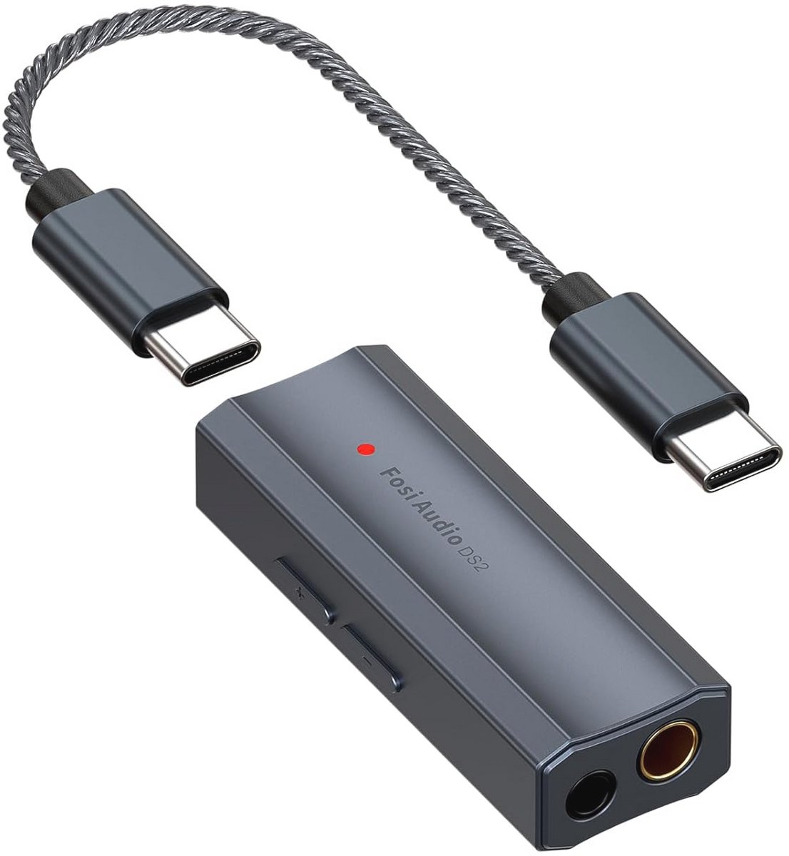 USB C naar AUX Hoofdtelefoonversterker DAC Dongle - Draagbare 3,5 mm Jack Audio Adapter met Dual Output en Hoge Resolutie