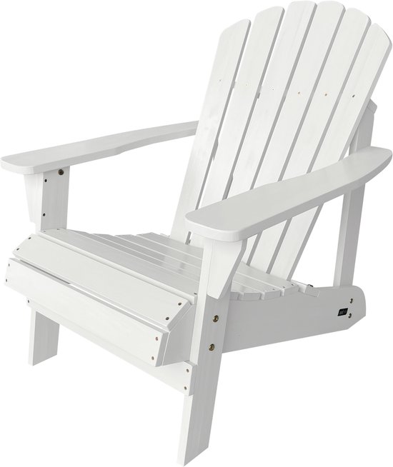 AXI Carmen Adirondack Stoel – Houten loungestoel met armleuningen – Hoge rugleuning - 90,5x78,4x93cm