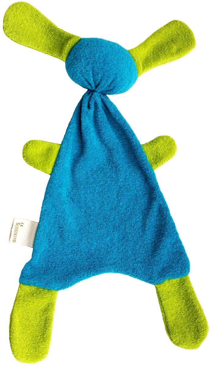 Sussekind badstof kroeldoekje Doggy turquoise lime