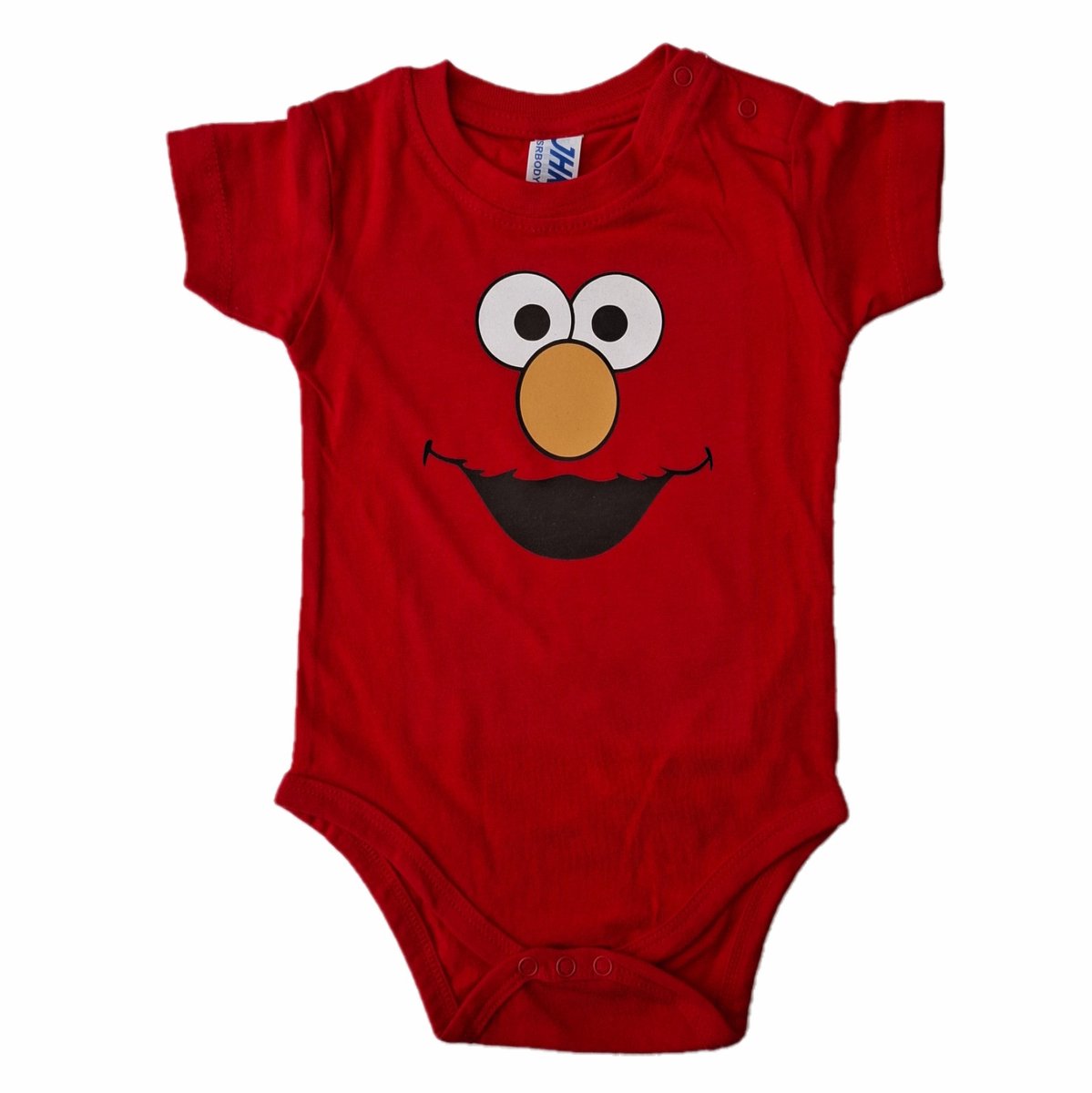 Rode romper met rood monstertje - 6 maanden - babyshower, zwanger, cadeautje, kraamcadeau, grappig, geschenk, baby, tekst, bodieke